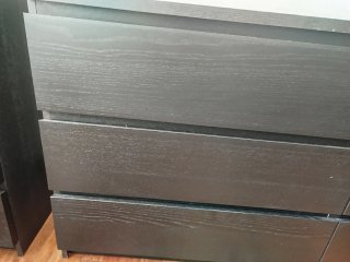 Cómoda Malm IKEA 6 cajones negra