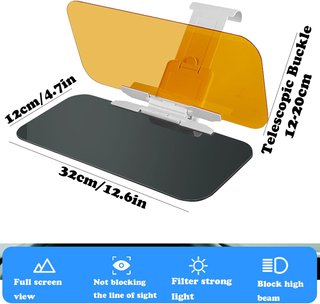 Extensor visera antirreflejos coche protección UV
