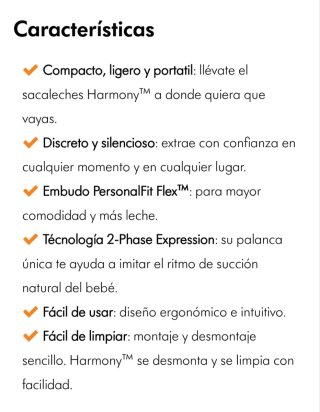 Sacaleches Manual Medela Harmony NUEVO
