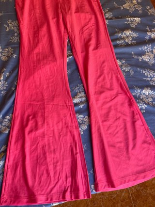 Conjunto Top y Pantalón Acampanado Rosa