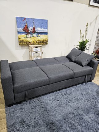 Sofá Cama Gris con Arcón