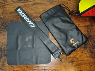 Custodia occhiali Carrera gialla ,rosso e nera