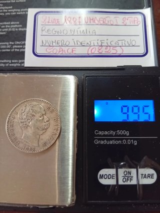 2 Lire 1887 Umberto I del 2° Tipo al Naturale