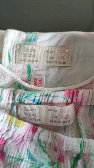 Vestido y cubrepañal Zara Mini 3/6m