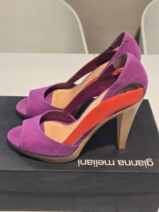 Scarpe Gianna Meliani viola e arancio
