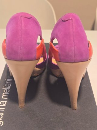 Scarpe Gianna Meliani viola e arancio