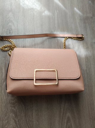 Bolso bandolera dorado y rosa