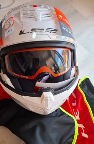 Casco Moto LS2 KP4 Blanco Talla S