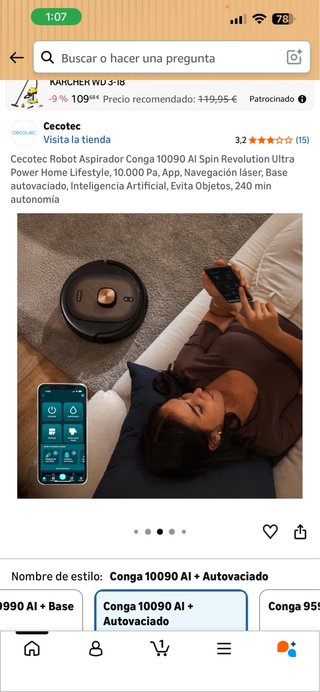 Cecotec Conga 10090 AI Robot Aspirador