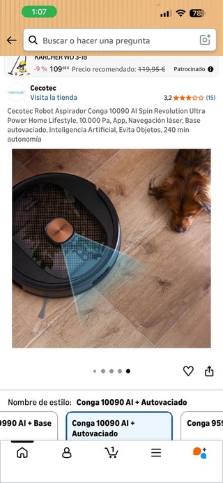 Cecotec Conga 10090 AI Robot Aspirador
