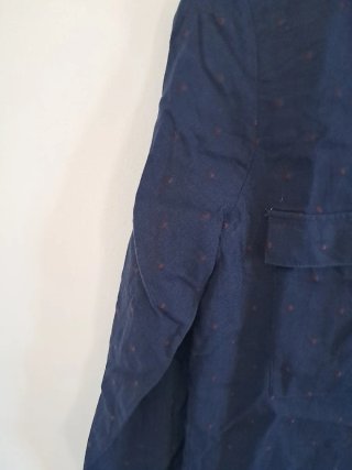 Blusa azul con lunares rosas talla S Zara