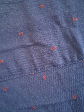 Blusa azul con lunares rosas talla S Zara