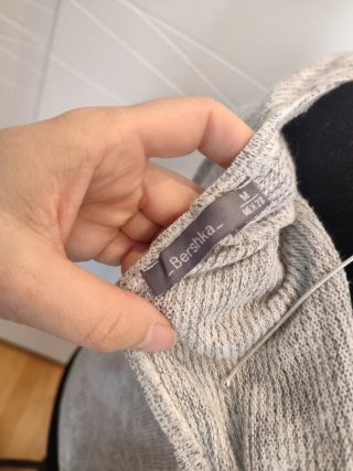 Jersey holgado gris talla única