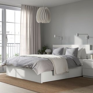 Cama IKEA MALM 160x200 + colchón + 4 cajones