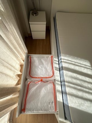 Cama IKEA MALM 160x200 + colchón + 4 cajones