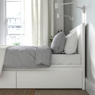 Cama IKEA MALM 160x200 + colchón + 4 cajones