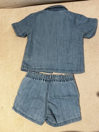 Conjunto bebé camisa y shorts palmeras