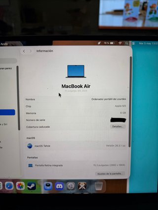 MacBook Air 15” 512GB Azul