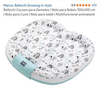 Nido gemelar para bebés.
