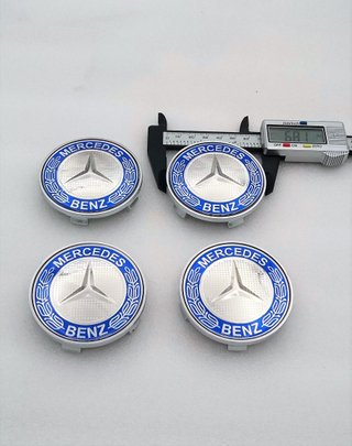 CENTROS DE RUEDA MERCEDES AZUL 68mm