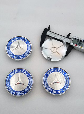 CENTROS DE RUEDA MERCEDES AZUL 68mm