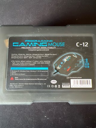 Ratón Gaming Zelotes C-12 Negro/Rojo
