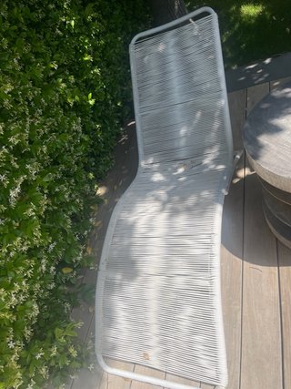 Tumbonas de jardín blancas (2 unidades)