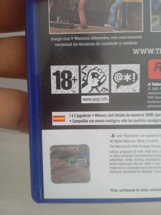 Juego PS2 The Warriors
