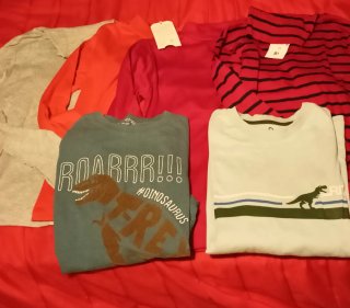 Lote 6 Camisetas Manga Larga  Niños
