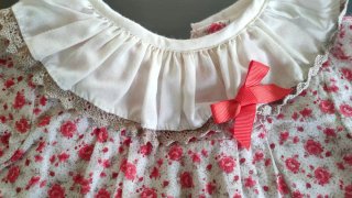 Vestido y cubrepañal bebé 3 meses floral