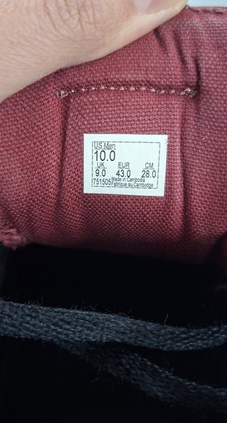 Zapatillas Vans Talla 43 Rojas y Negras