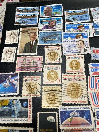 80 Sellos EEUU Espacio, Presidente, Bandera...