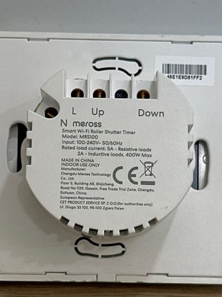 Interruttore per tende Alexa Meross, interruttore per persiane LED intelligenti WiFi