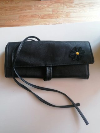 Estuche para brochas de maquillaje negro