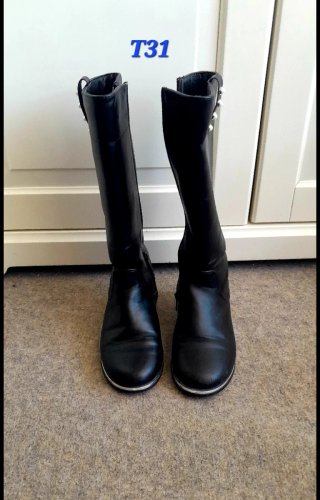 Botas altas niña/mujer negras poco uso T-29-31-36