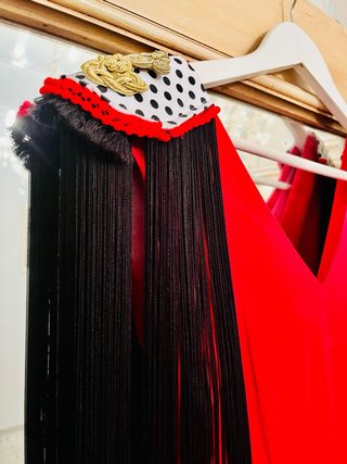Hombrera Flamenca Adorno Flores y Flecos