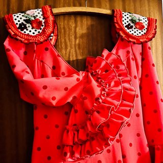 Hombrera Flamenca Adorno Flores y Flecos