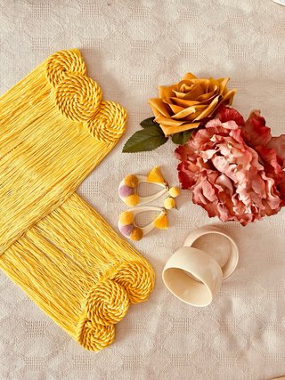 Hombrera Flamenca Adorno Flores y Flecos