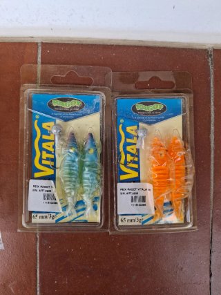 Lote 3. 8 señuelos vinilo pesca