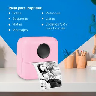 NK impresora portátil térmica inalámbrica rosa