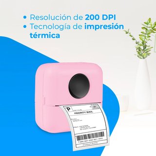 NK impresora portátil térmica inalámbrica rosa