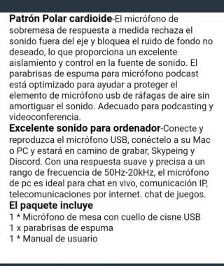 Micrófono FIFINE K052 USB para streaming