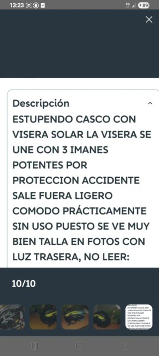Casco de bicicleta con visera solar
