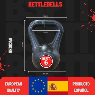 Set 3 Pesas Rusas BSFIT 3, 6, 10 kg outlet +/-500g