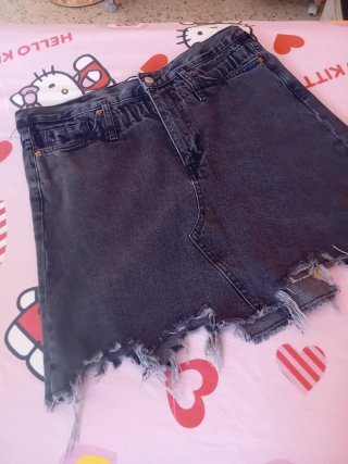 Minigonna jeans Zara nera