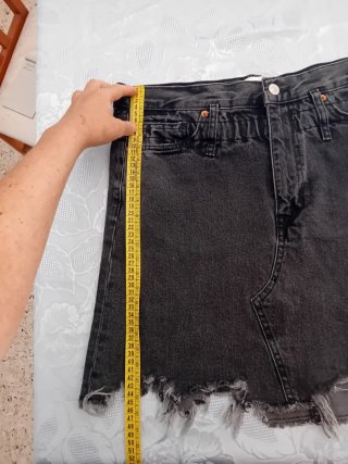 Minigonna jeans Zara nera