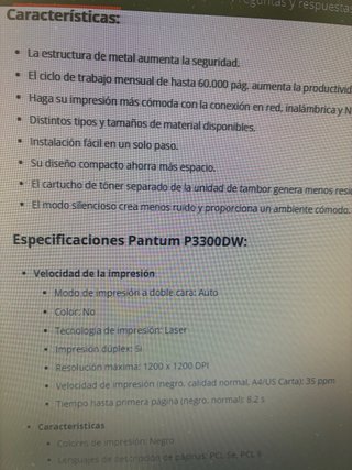 Impresora Láser Monocromo Pantum P3010/P3300