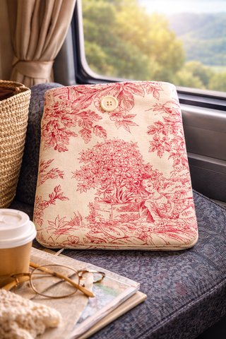 Funda para libro con diseño toile