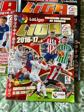 Lote 4 albumes cromos fútbol LaLiga 2014-19