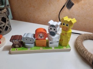 Juguete didáctico madera animales